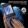 For Samsung Galaxy Z Flip5 Gold Medal Rotating Folding Series Ring Holder Phone Case(Blue)