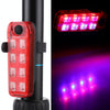 QZ-W007 8 x SMD Rechargeable Red and Blue Bicycle Safety Warning Tail Light