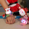 Santa Style Flash Light Merry Christmas Slap Pat Circle Wristband(Sequins Light Snowman)