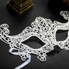Halloween Masquerade Party Dance Sexy Lady Lace Fox Mask(White)