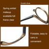 Makeup Presbyopic Glasses Monolithic Reading Glass Magnifying Glass, Degree: +400(Tea Color)