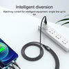 4 in 1 66W 6A USB to 8 Pin + Micro USB + Dual USB-C / Type-C Fast Charging Data Cable, Cable Length: 2m(Black)