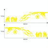 2 PCS/Set D-123 Soldiers Pattern Car Modified Decorative Sticker(Yellow)