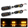 2pcs 12V 3LEDs Motorcycle Mini Water Turn Signal Light (Black)