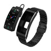 K13S 1.14 inch TFT Screen Slub Steel Strap Smart Calling Bracelet Supports Sleep Management/Blood Oxygen Monitoring(Black)