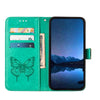 For Xiaomi Redmi K70 / K70 Pro Embossed Butterfly Leather Phone Case(Green)