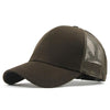 Summer Cotton Mesh Opening Ponytail Hat Sunscreen Baseball Cap, Specification:No Mark(Pink)