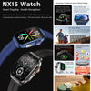 NX15 Smart Watch, 1.96 inch, BT Call / Heart Rate / Blood Pressure / Blood Oxygen(Silver Grey)