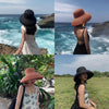 Big Eaves Straw Hat  Female Summer Sunscreen Basin Hat Beach Vacation Sunhat Fisherman Hat, Colour: Orange(M56-58cm)