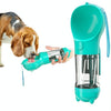 Portable Dog Water Bottle & Food Container, 300ml, Green, Leakproof