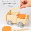 122pcs/Box Children Architecture Building Blocks Wooden House Mortise And Tenon Structure Assembled Toy