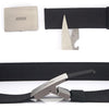 AWMN Men Nylon Canvas Cargo Jeans Casual Buckle Belt, Length: 120cm(Silver Buckle Army Green)
