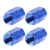 Blue Anodized Aluminum Tire Valve Stem Caps 4 pcs(Blue)