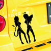 10 PCS QYPF ANGEL DEVIL Sexy Girl Car Sticker Car Styling Decal, Size: 18x14cm(Black)