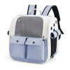 Foldable Cat Backpack Carrier, Breathable, Blue - Model 4