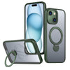 For iPhone 15 Plus Wing Series Gen2 MagSafe Metal Ring Holder Phone Case(Green)
