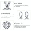Heart-shaped Earrings Zircon Earrings Sterling Silver S925 Stud Earrings