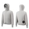 Men Summer Cooling Air-Conditioning Clothes Jacket Include 2 5V Portable Fans, Size: S(White)