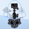 Dual Suction Cup Mount Holder with Tripod Adapter & Screw & Phone Clamp & Anti-lost Silicone Net for for GoPro, Insta360, DJI and Other Action Cameras, Smartphones(Black)