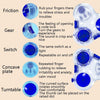 2 PCS Decompression Artifact Boring Vent Fingertip Rubik Cube Handle Fun Toy(Blue)