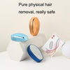 Nano Glass Manual Grinding Wool Implement Painless Without Skin Damage Washable Hair Removal Instrument(Bright Light Blue)