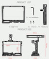 YELANGU C18 YLG0915A-B Video Camera Cage Stabilizer with Handle for Panasonic Lumix DC-S1H / DC-S1 / DC-S1R (Black)