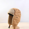 Winter Flying Cap Plus Velvet Thick Warm Windproof Cycling Ski Ear Protection Cap, Size: M (56-58cm)(Khaki)