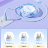 ROMOSS CB258S 3.5A 3-In-1 Telescopic Data Charging Cable USB-A To Type-C & 8 Pin & Micro Wire 1.1m (White)