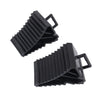 2pcs Solid Rubber Wheel Chock with Handle for Vehicles Under 2.5 Tons