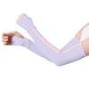 1 Pair Sunscreen Ice Silk Sleeves Outdoor Cycling Driving UV Protection Sleeves, Size: S(Purple+Orange)