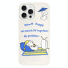 For iPhone 13 Pro Max Skin Feeling Jelly TPU Hybrid PC Phone Case(TV Dog Beige)