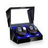 Electric Motor Rotating Watch Box Automatic Mechanical Watch Shaker, US / EU / UK Plug(All Black)