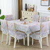 Home Dining Table/Chair Non-Slip Cover, Size: 150x200cm Tablecloths(Flower In The Mirror Gray)