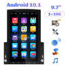 9.7 inch Vertical Screen HD 2.5D Glass Car MP5 Player Android Navigation All-in-one Machine, Specification:Standard+4 Lights Camera
