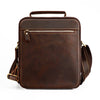6050 Crazy Horse Texture Genuine Leather Crossbody Bag for Men(Coffee)