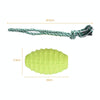 Dog Teething Chew Toy - Durable TPR & Cotton Rope (Green)