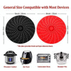 Air Fryer Reusable Silicone Liner Mat Non-Stick Steamer Pad Kitchen Accessories Square Black 20.2cm