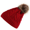 2 in 1 Autumn and Winter Parent-child Hat Set Warm Twist Texture Knit Hat with Wool Ball, Size:Parent-child(Yellow)