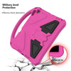 For iPad 10.2 2021 / 2020 / 2019 EVA Flat Anti Falling Protective Case Shell with Holder(RoseRed)