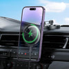 hoco HW26 Jacques Metal Magnetic Wireless Fast Charging Car Center Console Holder(Black)