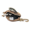 Pocket Portable Mini Coin Bag Key Ring Waist Bag(Black)