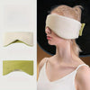 Dual-use Double-sided Eye Mask Earmuffs All-inclusive Noise Reduction Eye Protection Mask(Cold Yellow+Warm Green)