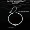 S925 Sterling Silver Electroplated Moissanite Woven Bracelet(MSB015)
