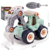 2PCS LXB-418 Removable Assembly Simulation Engineering Vehicle Model(Drilling Machine)
