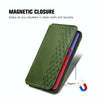 For Alcatel 1S 2021 Cubic Grid Pressed Horizontal Flip Magnetic PU Leather Case with Holder & Card Slots & Wallet(Green)