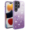 For Samsung Galaxy S25 5G Gradient Glitter Flower All-inclusive Phone Case(Purple)
