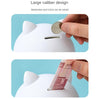 LED Night Light Cartoon Clock Desktop Animal Piggy Bank(Rabbit)