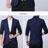 Men Casual Suit Self-cultivation Business Blazer, Size: L(Navy)