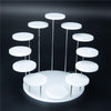 12 Rounds Base Acrylic Jewelry Ring Display Stand(White)