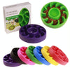 2x Purple Slow Feeder Dog Bowls - Anti-Gulping Pet Bowl Set